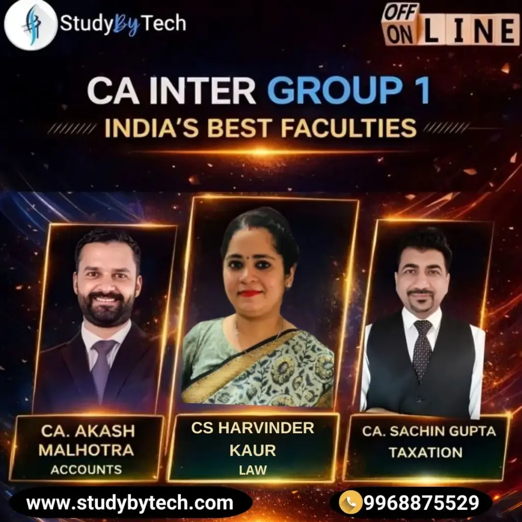ca inter group 1 classes at StudyByTech