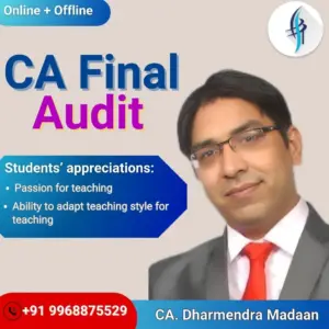 CA Final Audit by CA Dharmendra Madaan sir