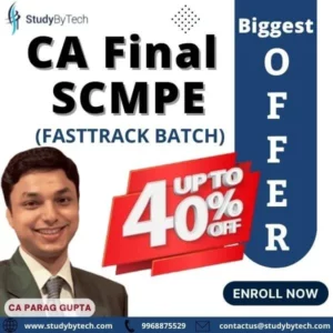 CA Final Costing Fasttrack Batch by Parag Gupta sir