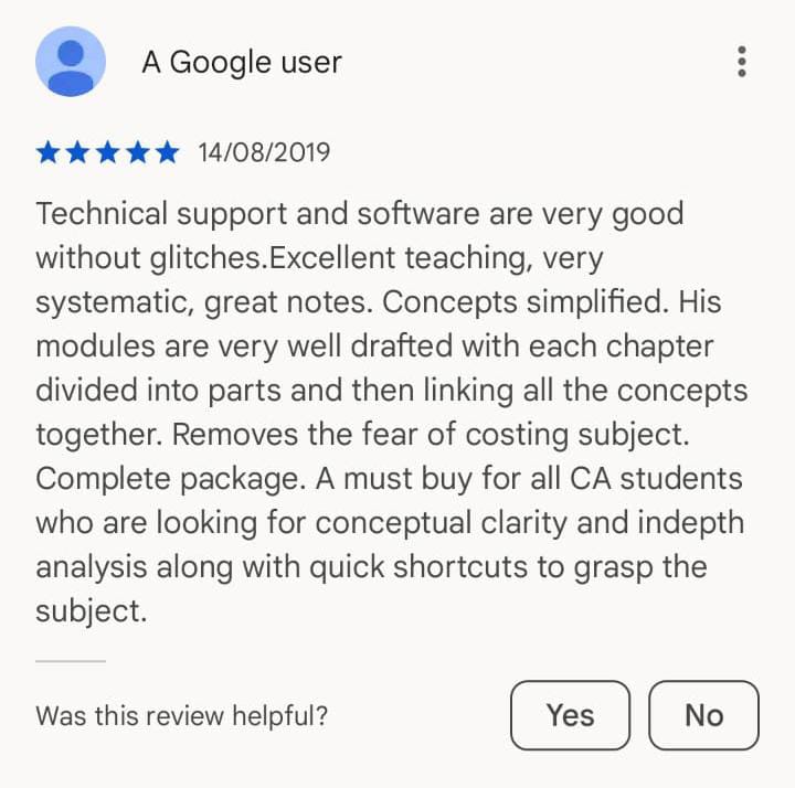 CA coaching review- Parag sir