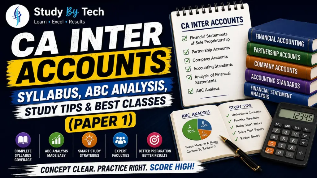 CA Inter Accounts: Syllabus, ABC Analysis, Study Tips & Best Classes (Paper 1)
