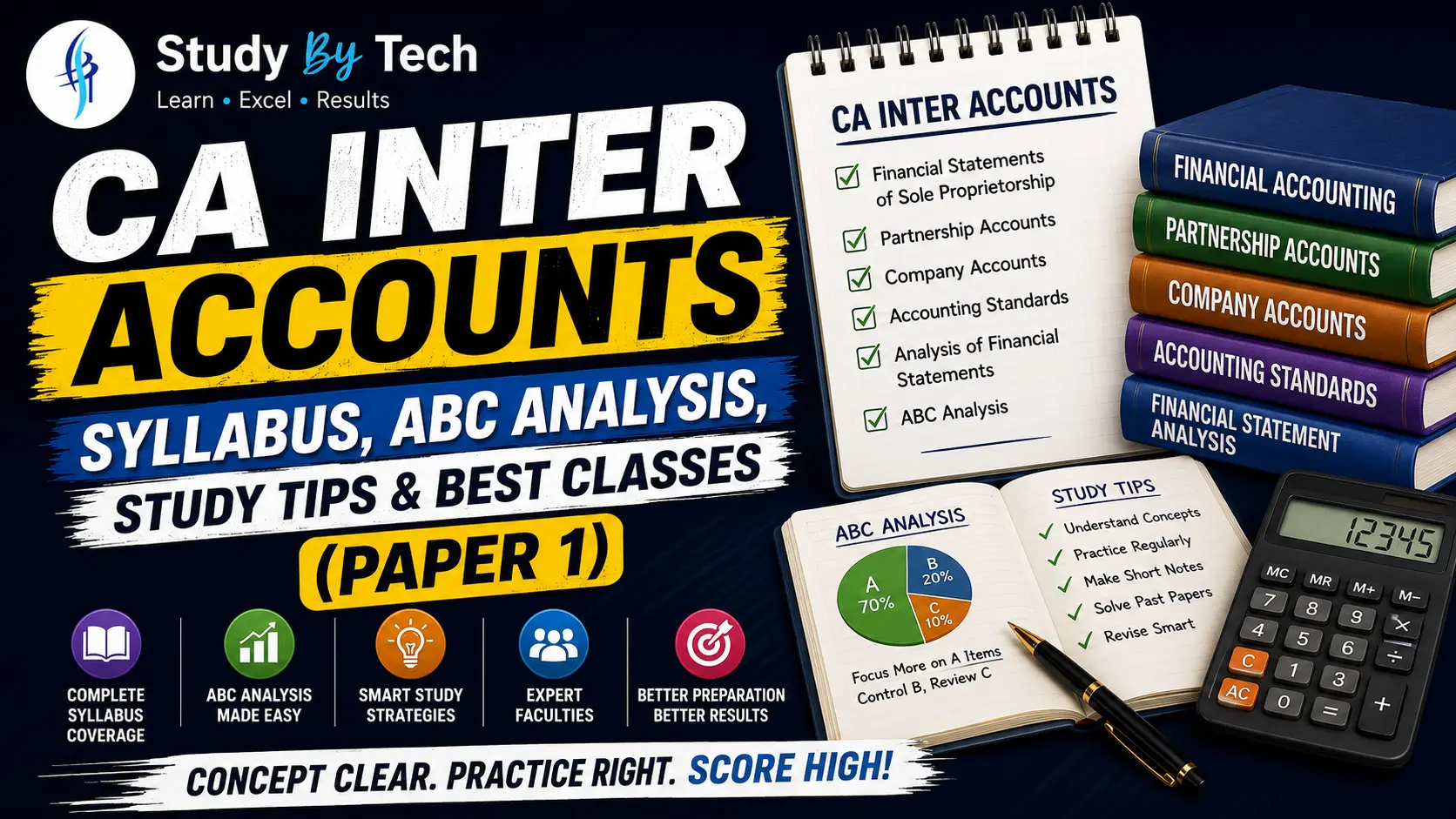 CA Inter Accounts: Syllabus, ABC Analysis, Study Tips & Best Classes (Paper 1)