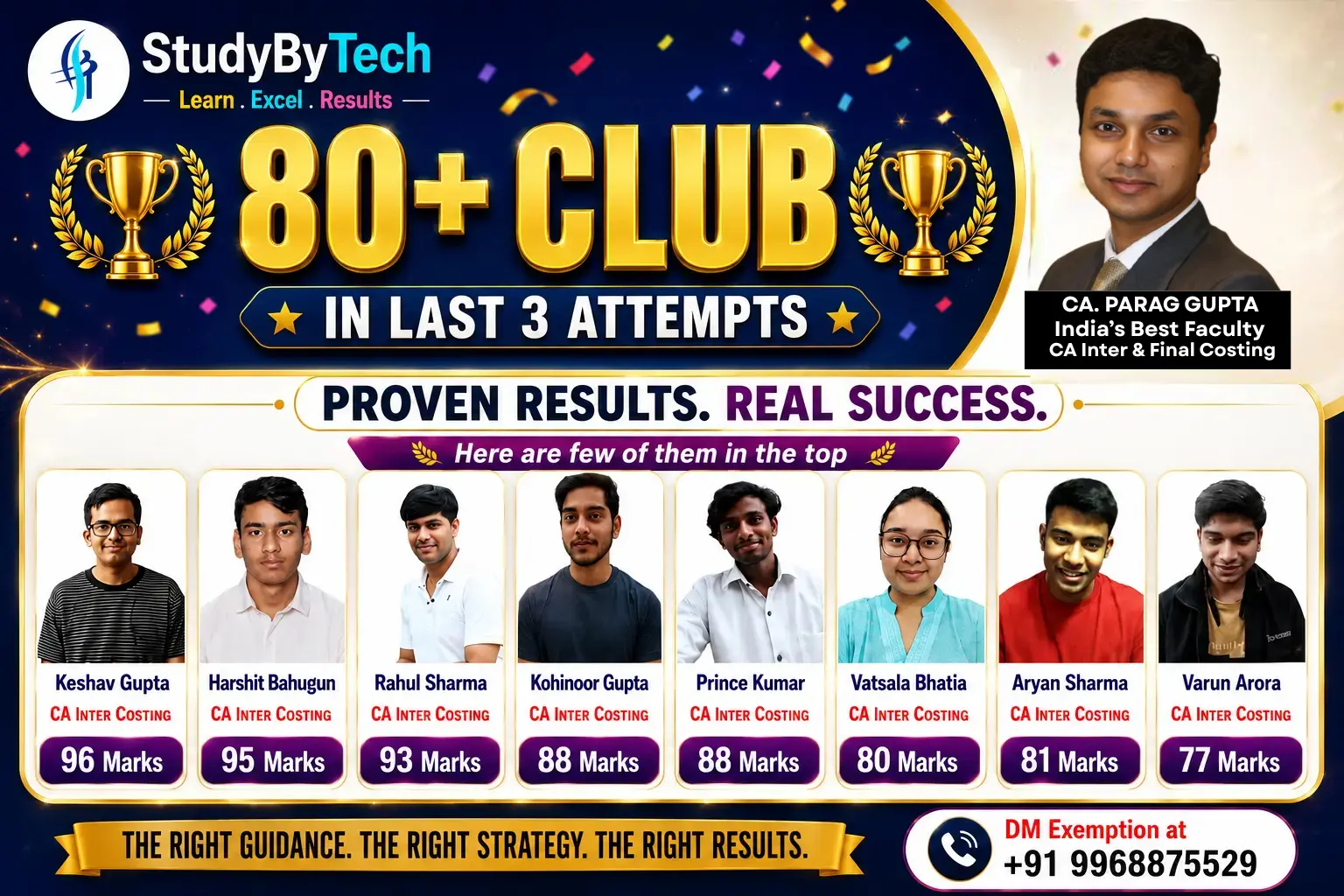 80+ club in last 3 attempts