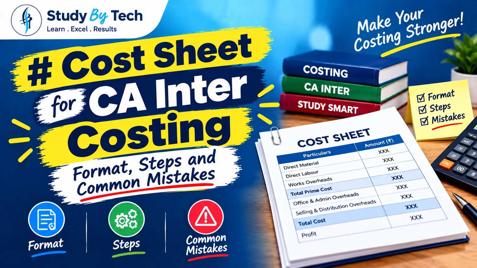 Cost Sheet for CA Inter Costing: Format, Steps and Common Mistakes