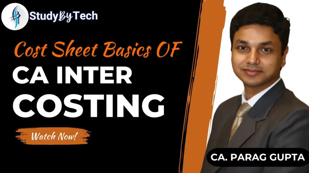 cost sheet by Parag Gupta sir