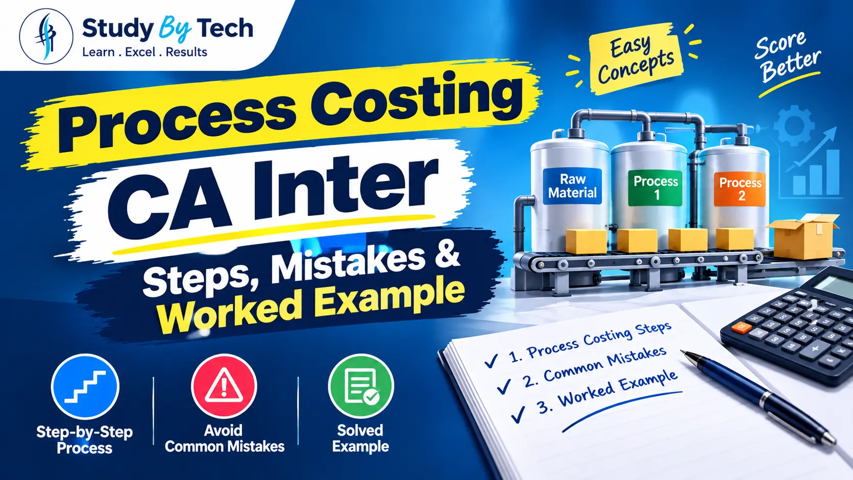Process Costing CA Inter: Steps, Mistakes & a Worked Example
