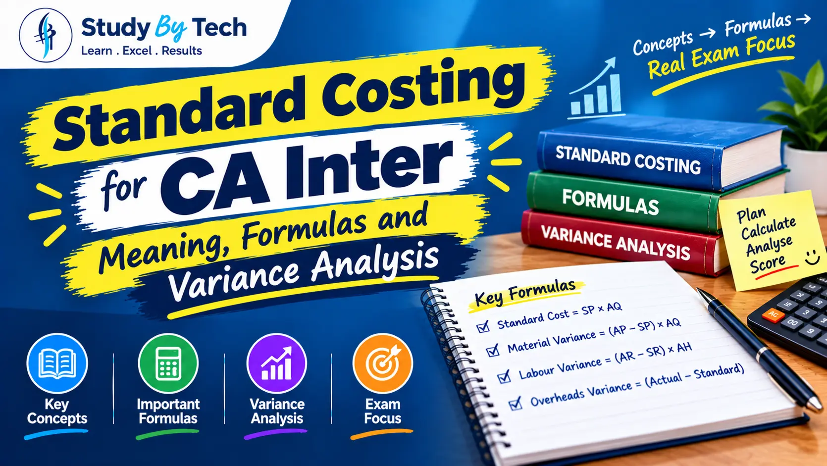 Standard Costing for CA Inter: Meaning, Formulas and Variance Analysis